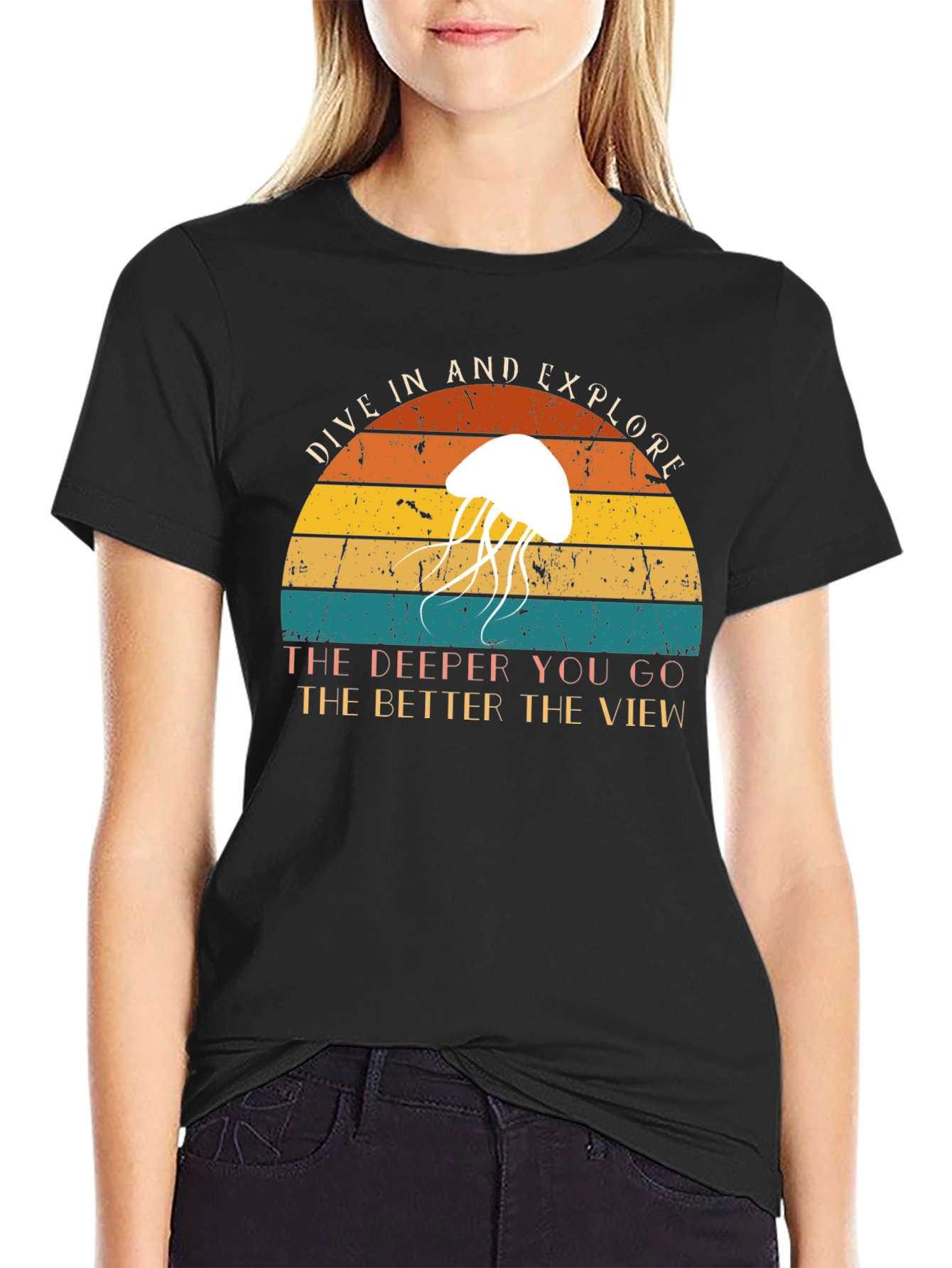 Dive In & Explore Jellyfish Graphic Tee