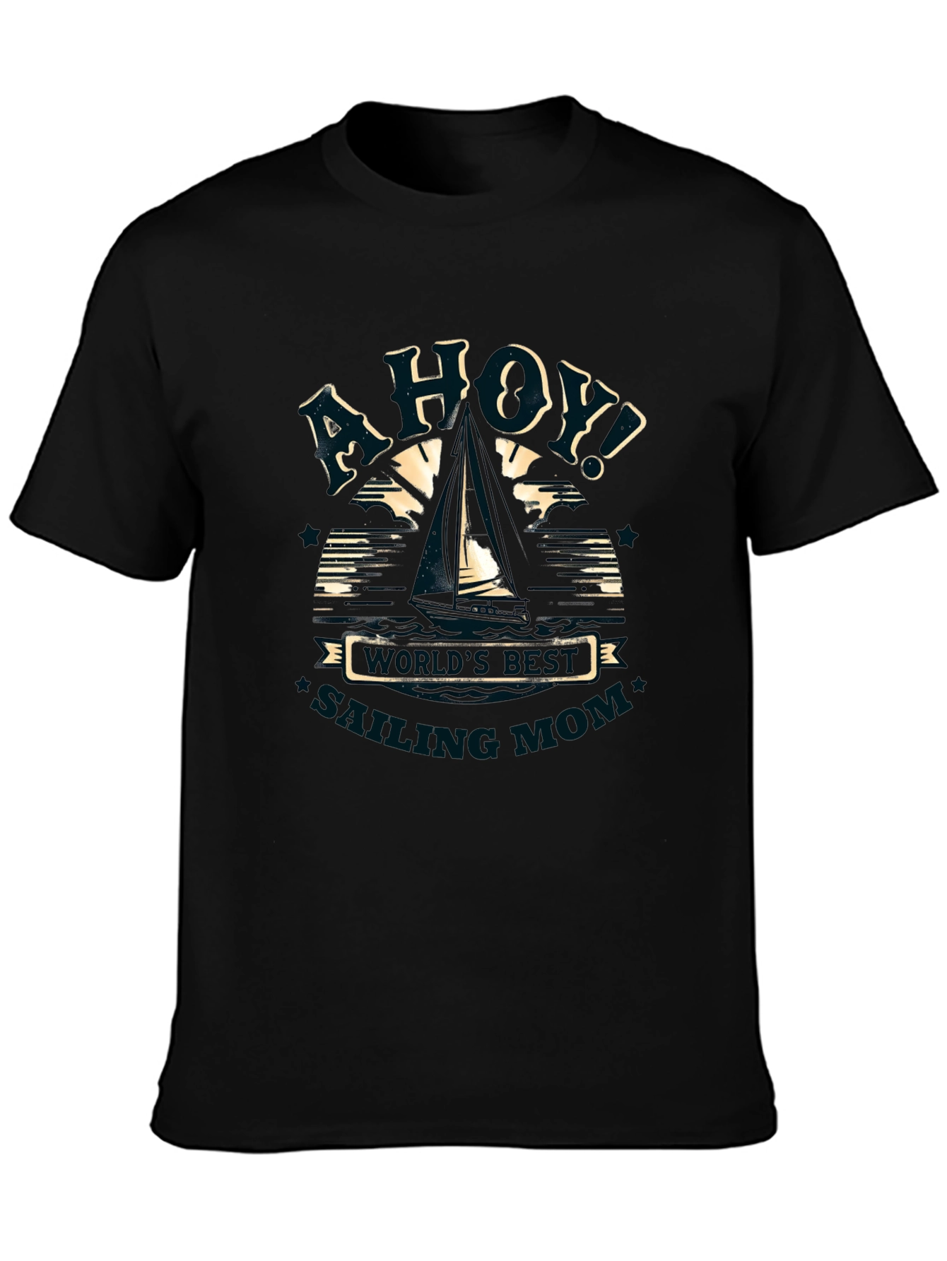 Ahoy Sailing Mom Graphic T-Shirt