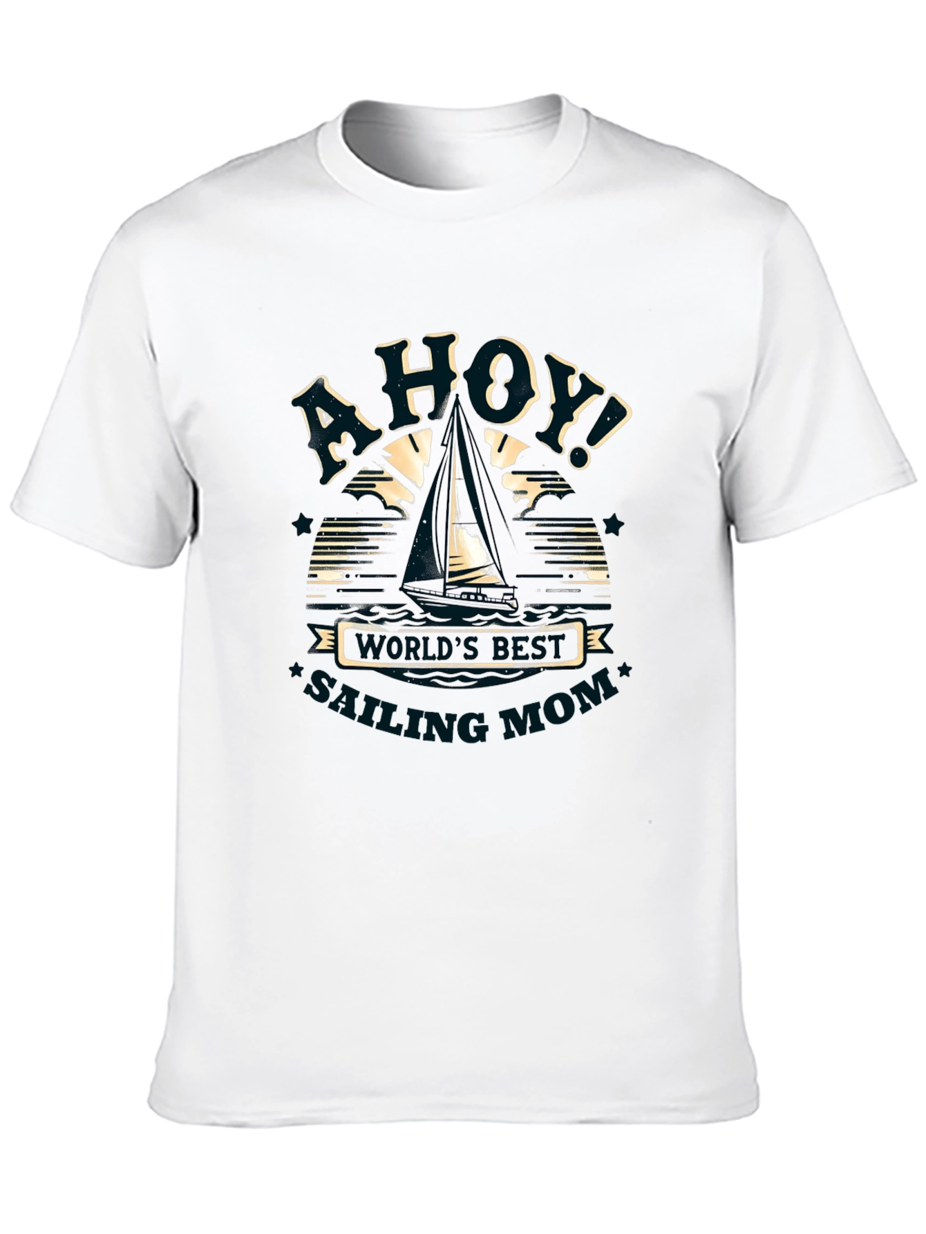 Ahoy Sailing Mom Graphic T-Shirt