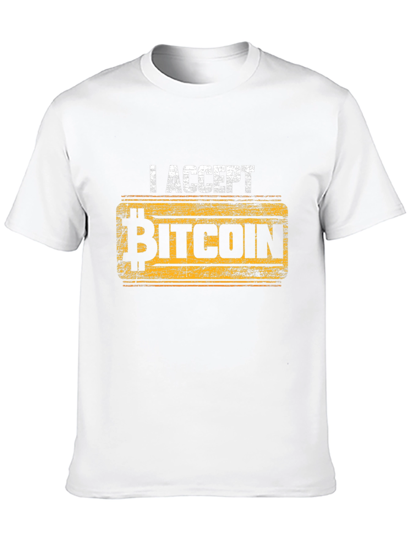 I Accept Bitcoin Black T-Shirt - Crypto Currency Fashion