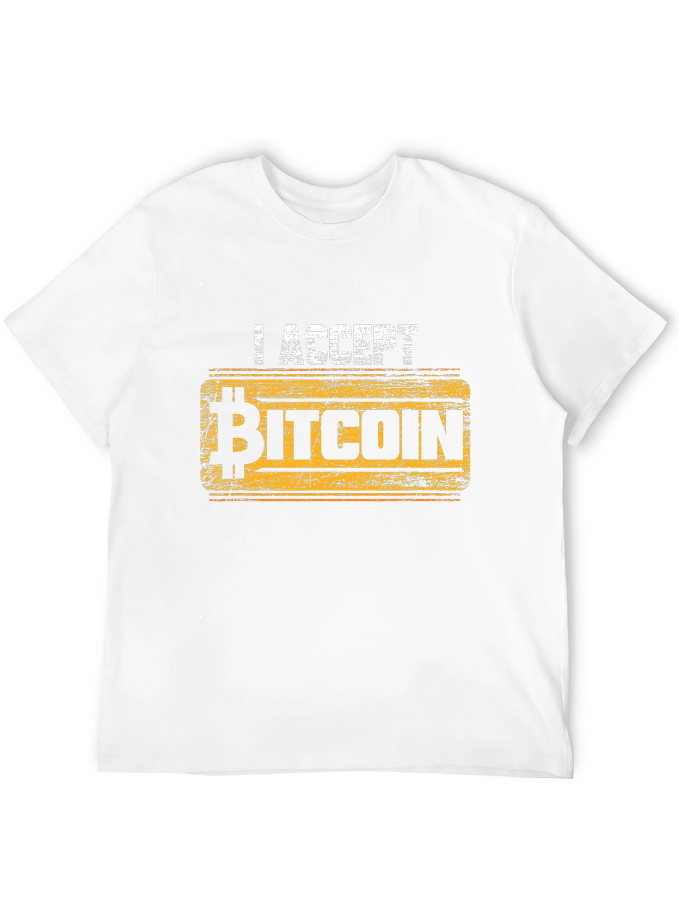 I Accept Bitcoin Black T-Shirt - Crypto Currency Fashion