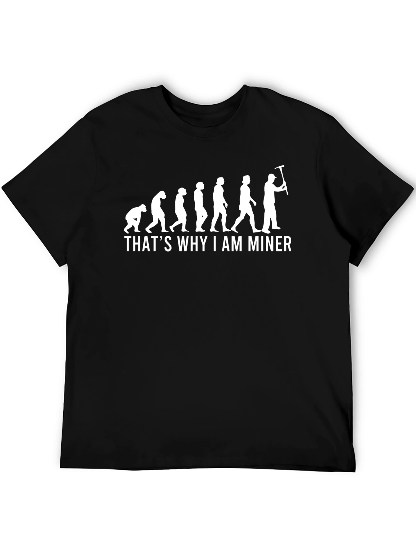 Evolution Miner T-Shirt - Black Cotton Tee