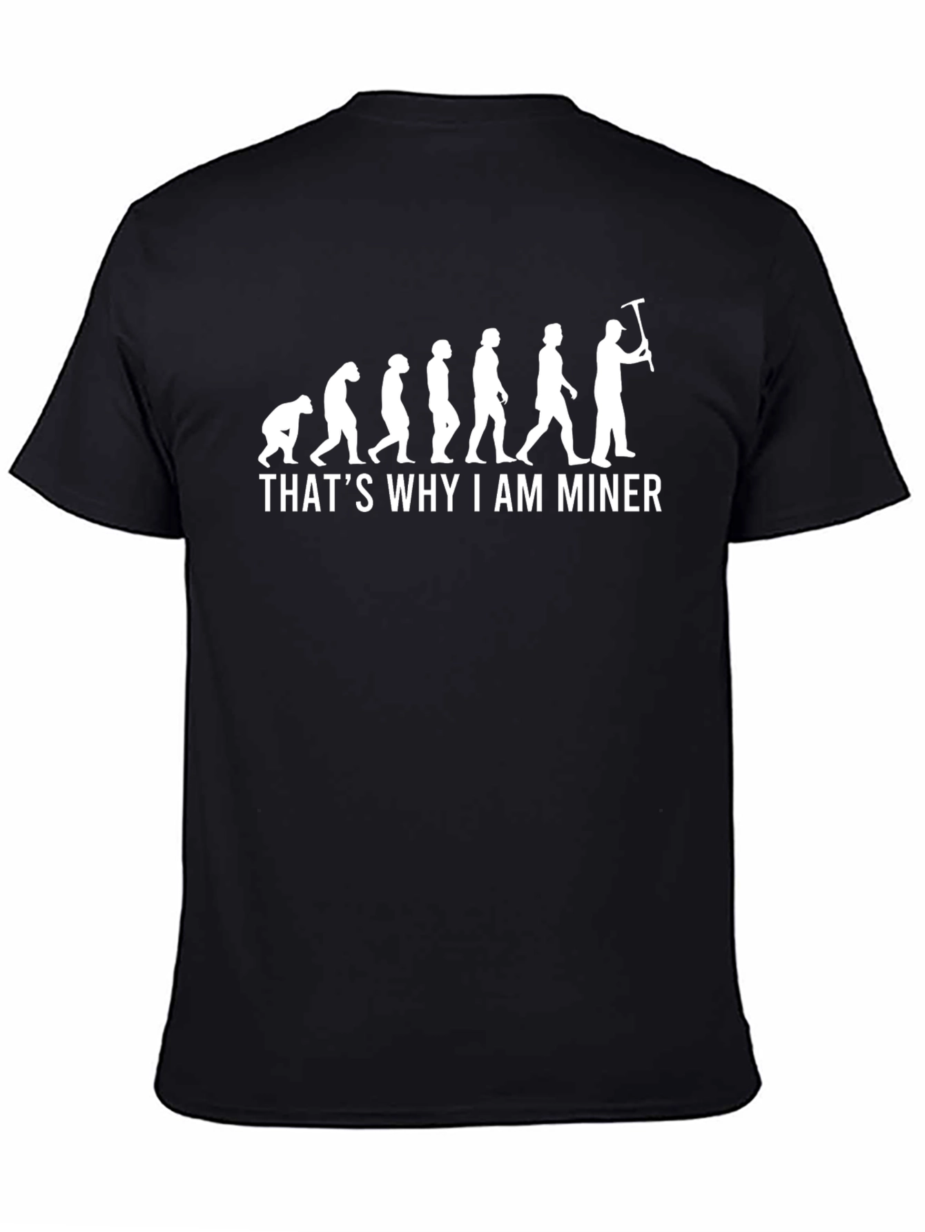 Evolution Miner T-Shirt - Black Cotton Tee