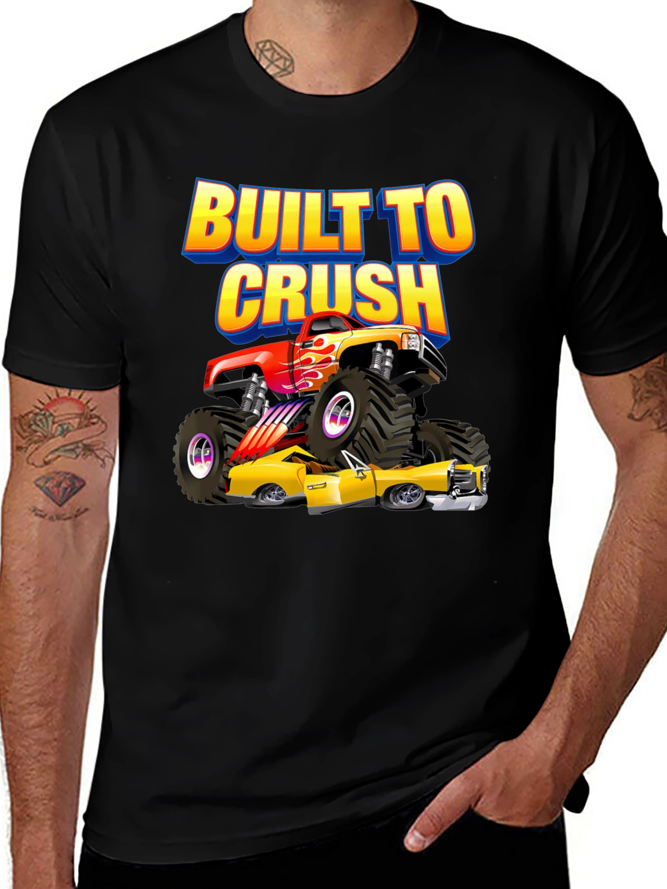 Built to Crush Monster Truck Graphic Tee