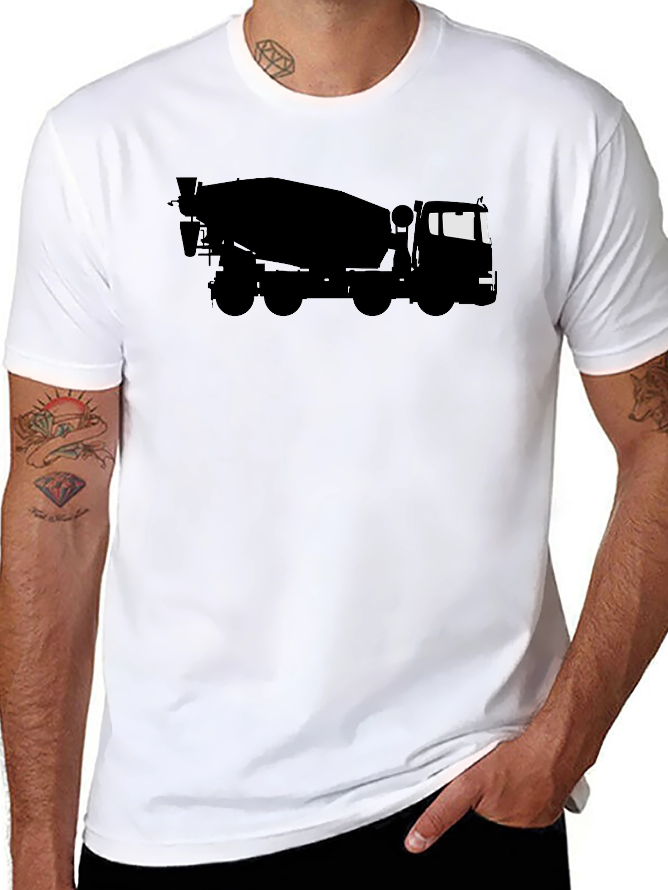 Concrete Truck Graphic Tee - Black T-Shirt