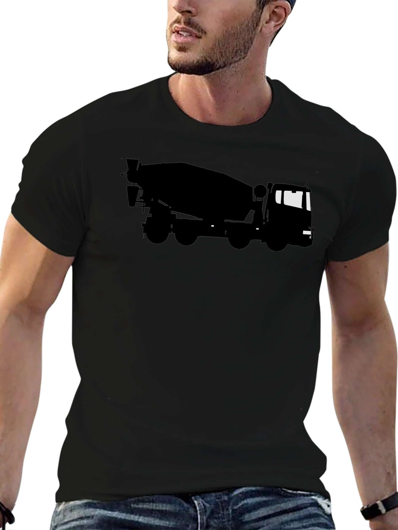 Concrete Truck Graphic Tee - Black T-Shirt