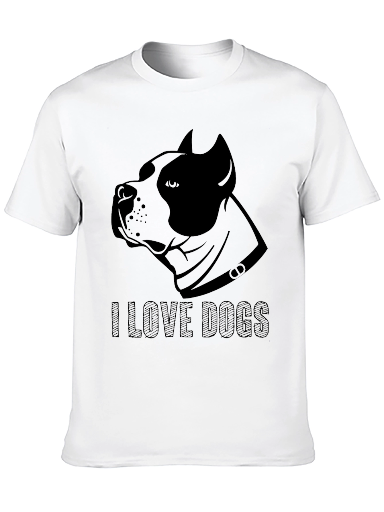 I Love Dogs Graphic Tee - Black