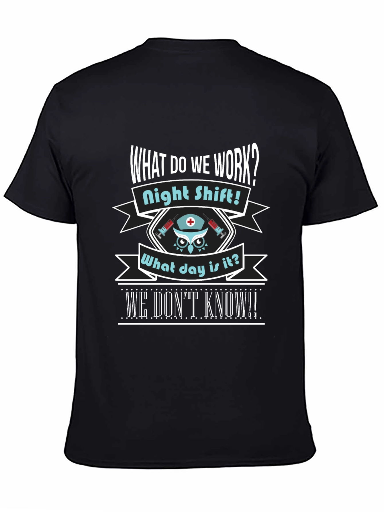 Night Shift Nurse Owl T-Shirt