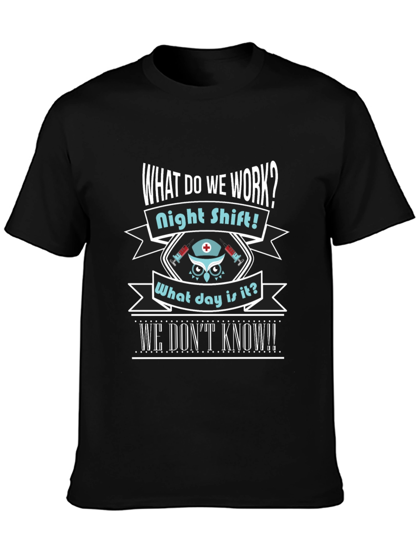 Night Shift Nurse Owl T-Shirt