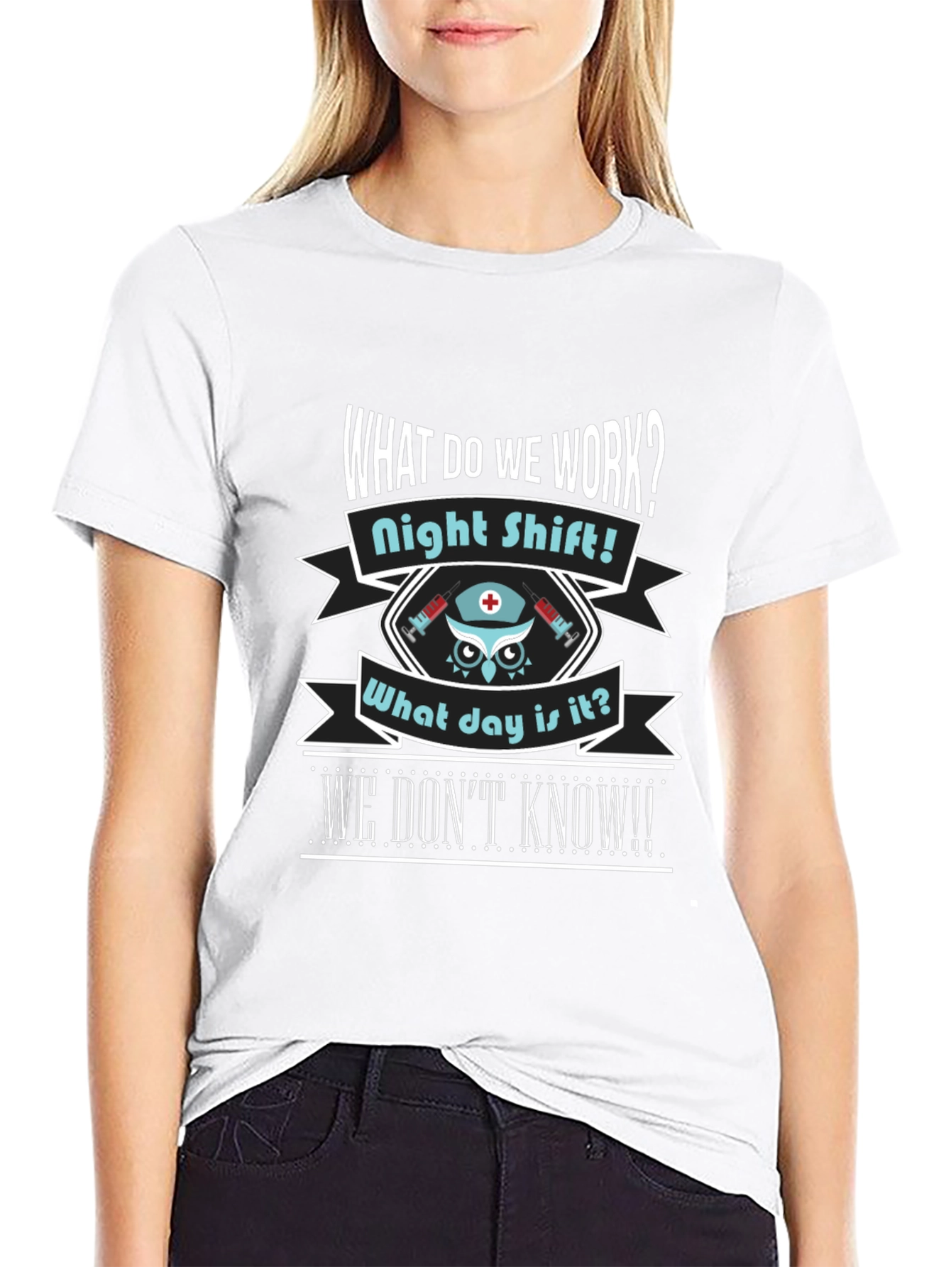 Night Shift Nurse Owl T-Shirt