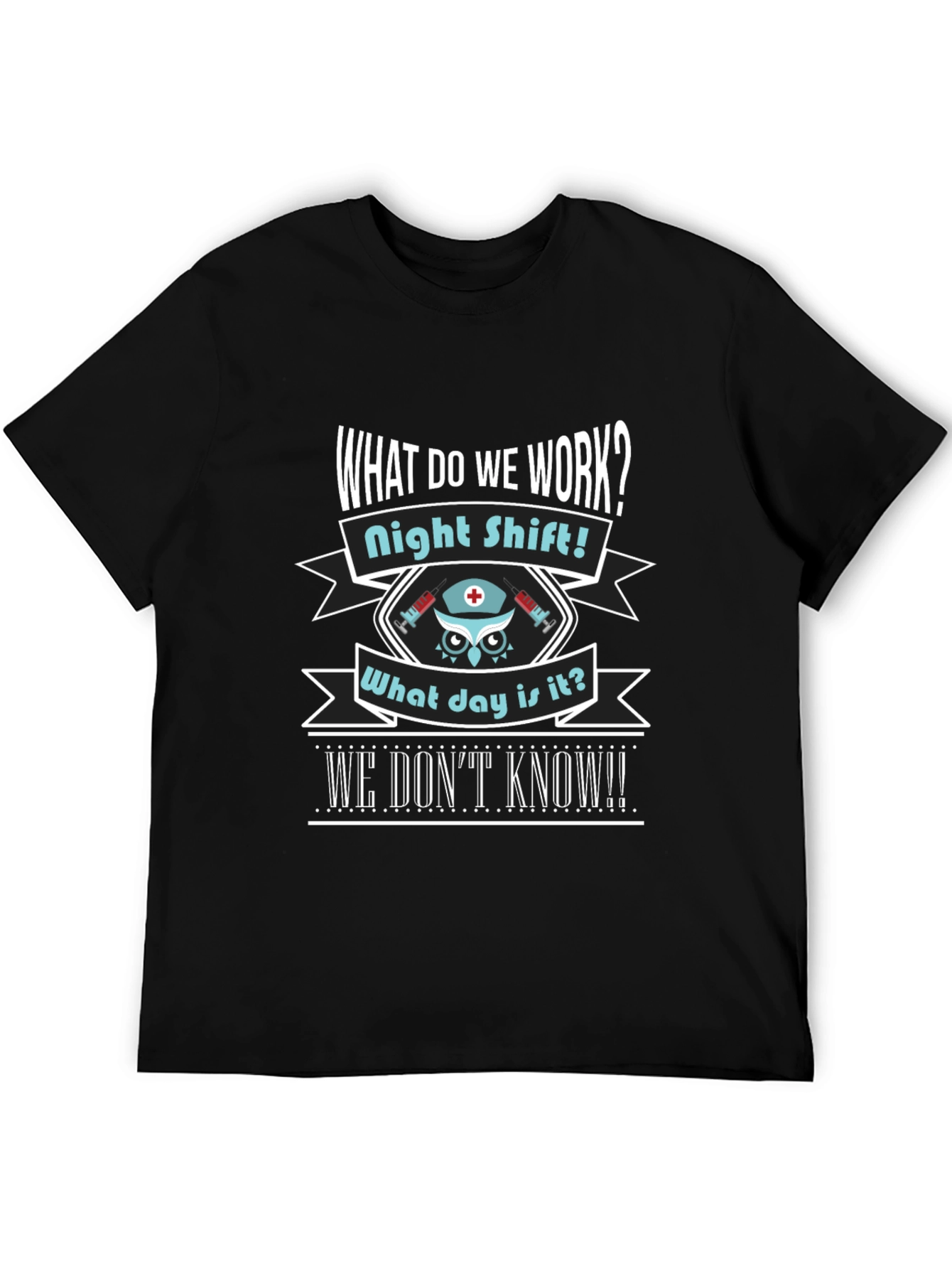 Night Shift Nurse Owl T-Shirt