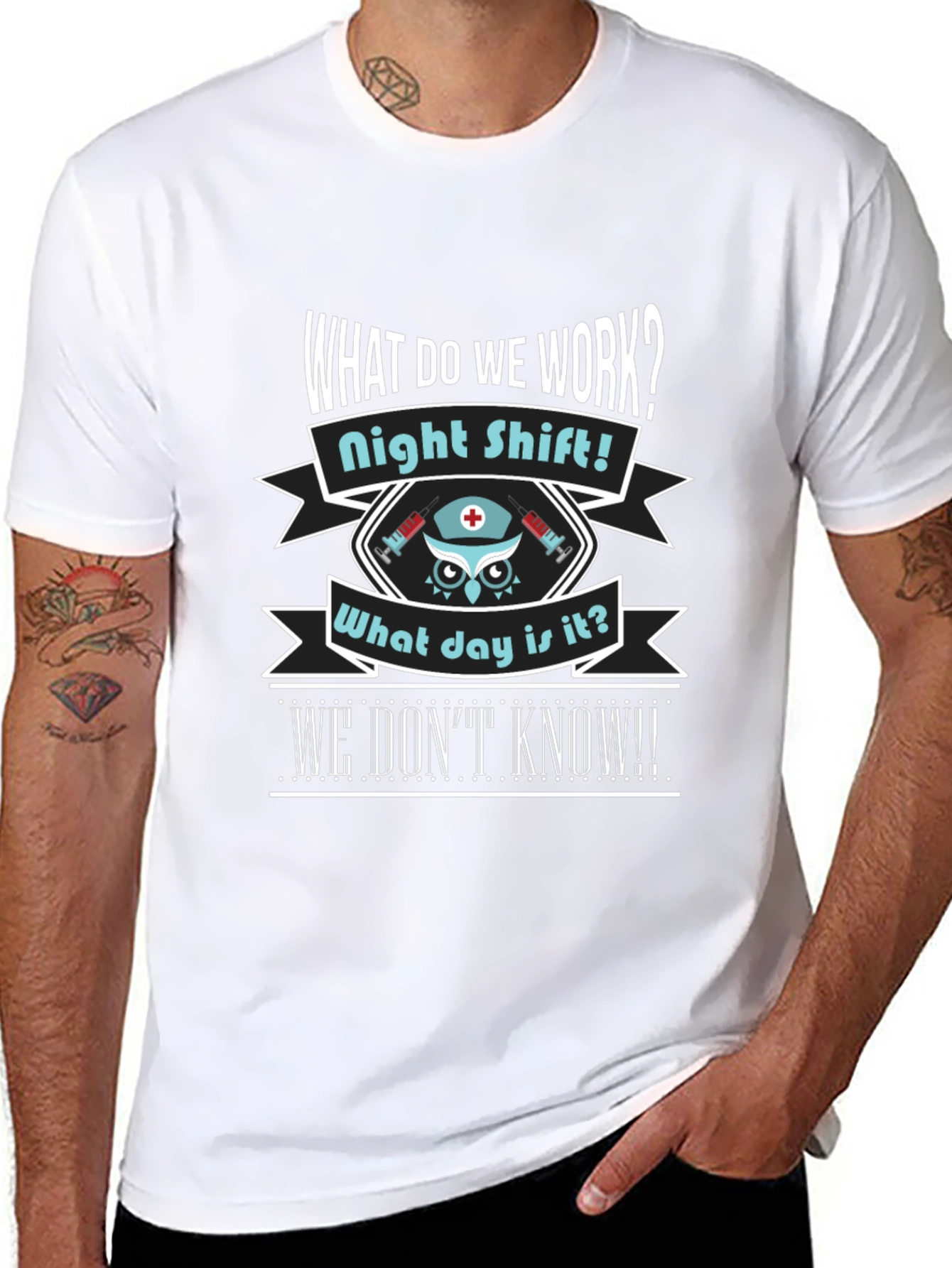 Night Shift Nurse Owl T-Shirt
