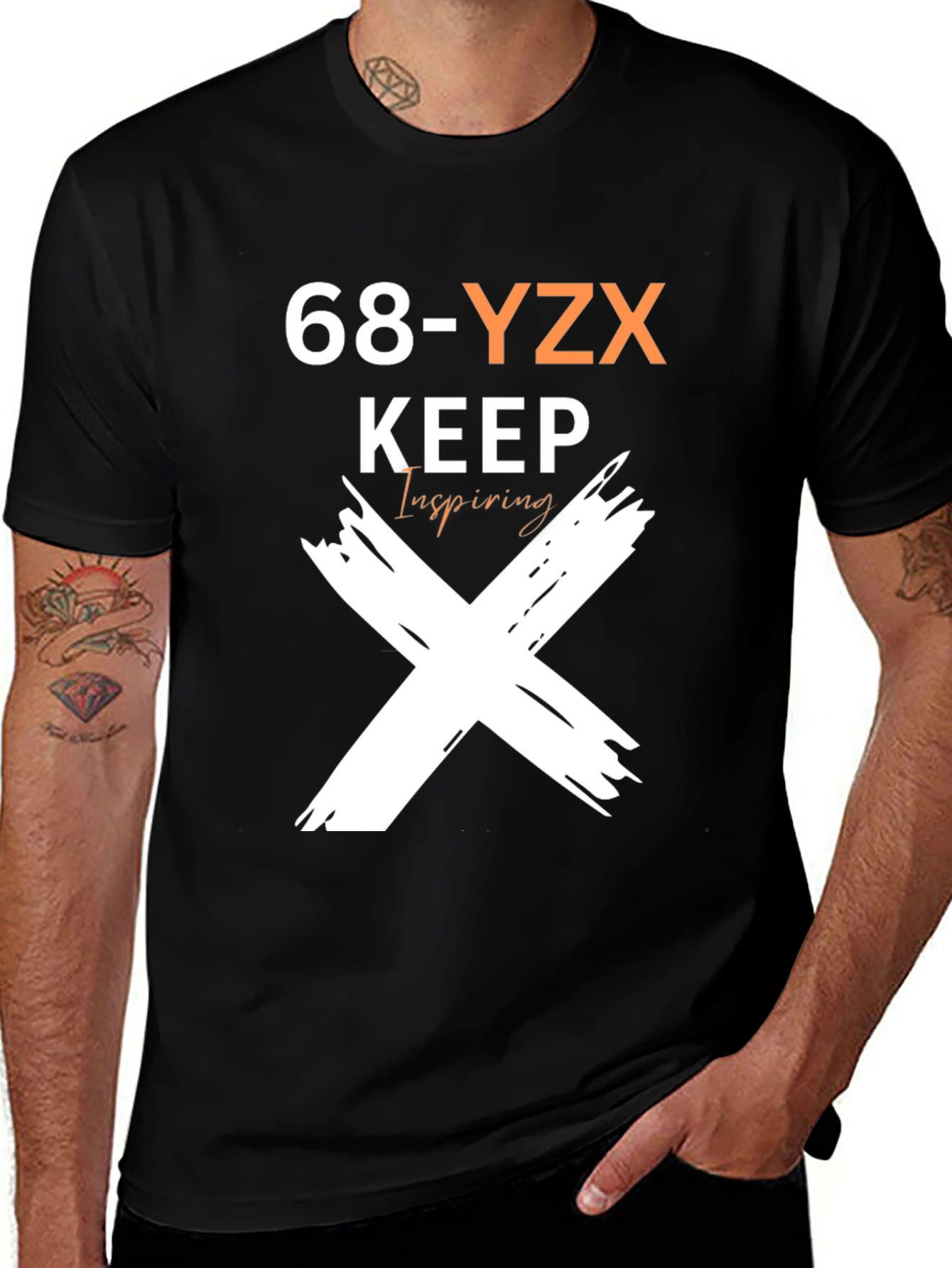 68-YZX Keep Inspiring Graphic Print Tee