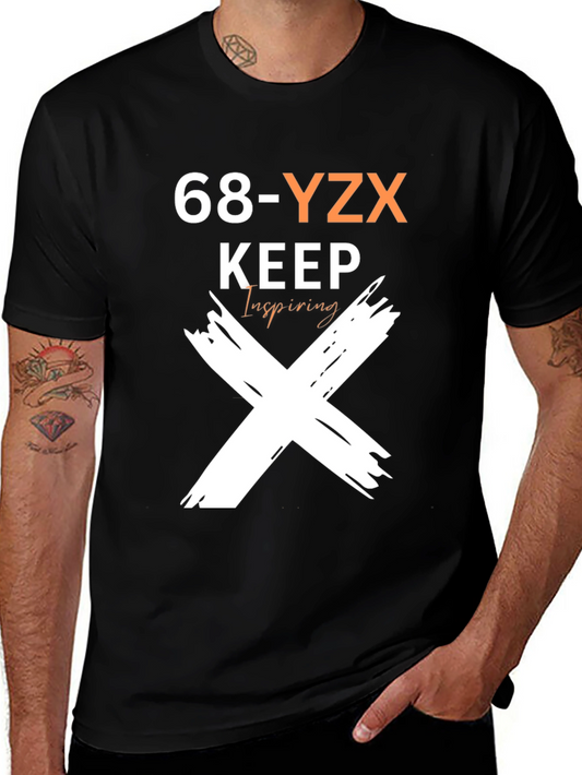 68-YZX Keep Inspiring Graphic Print Tee