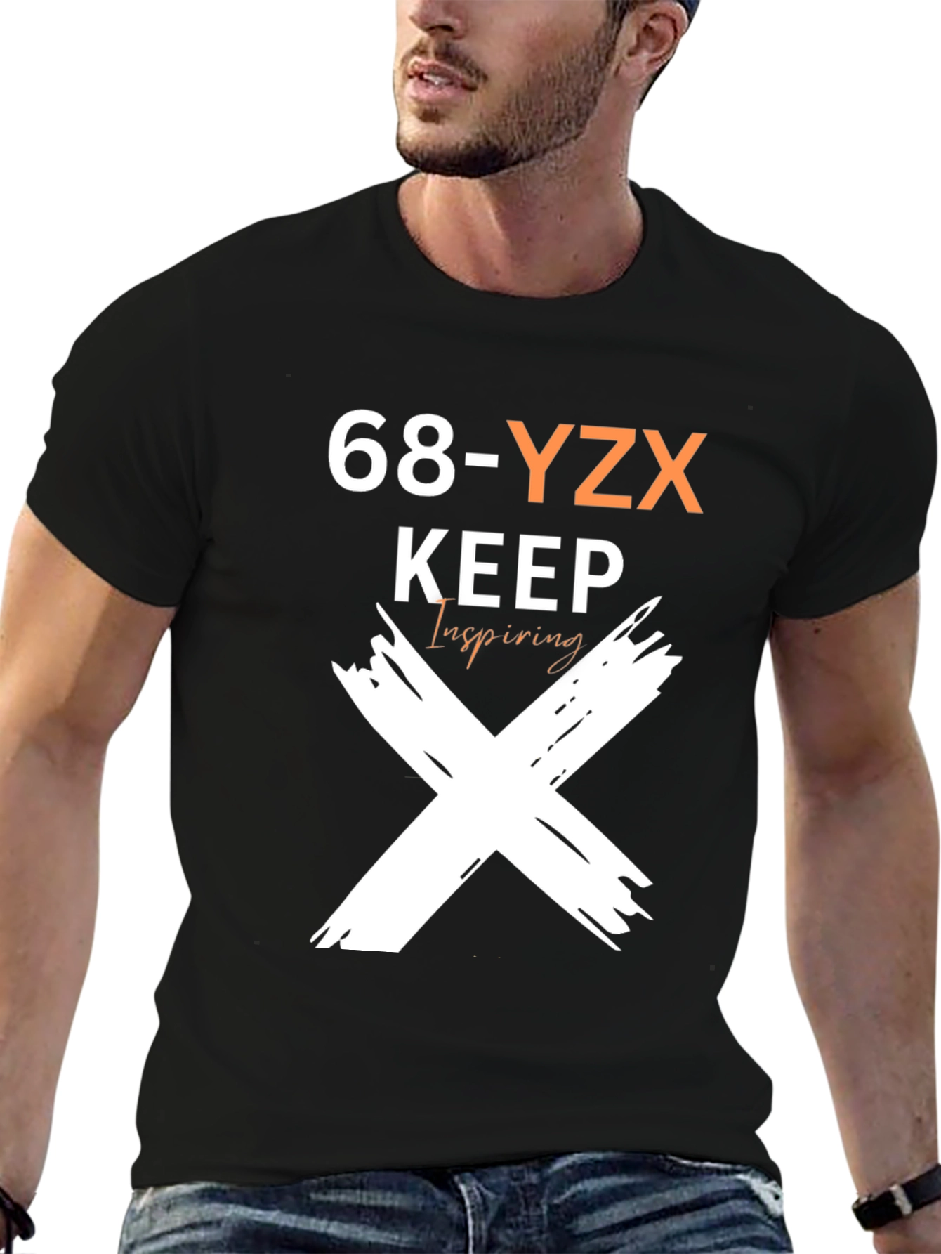 68-YZX Keep Inspiring Graphic Print Tee