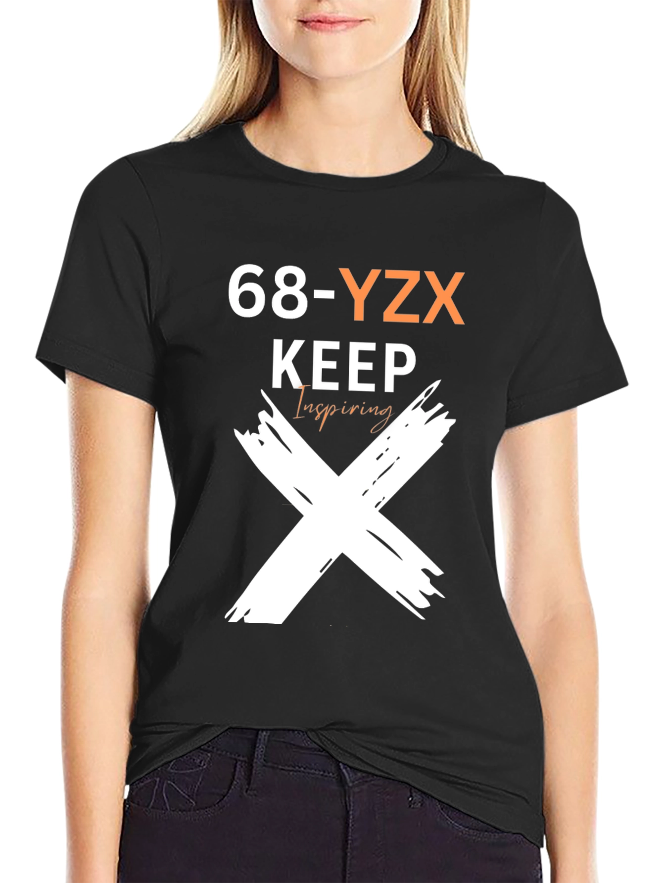 68-YZX Keep Inspiring Graphic Print Tee
