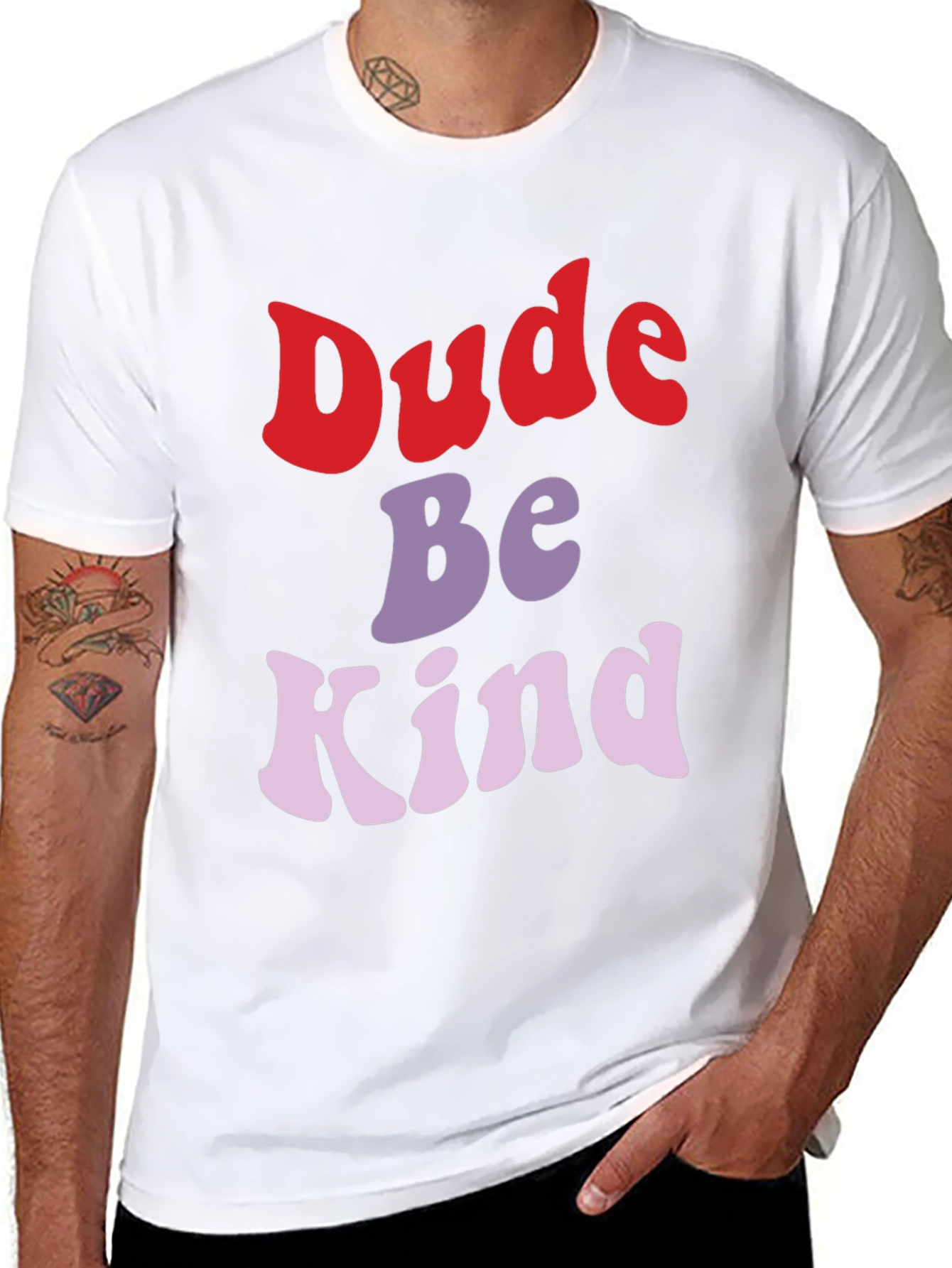 Dude Be Kind Graphic Tee - Trendy Comfort