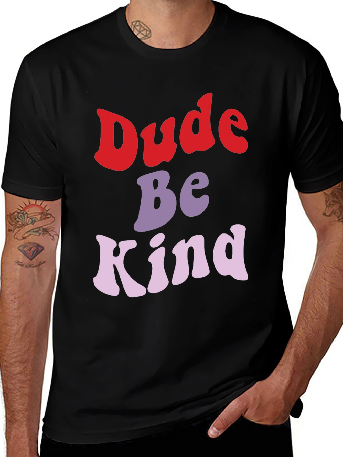 Dude Be Kind Graphic Tee - Trendy Comfort