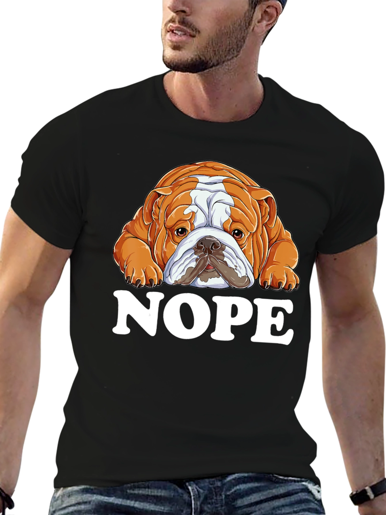 Nope Bulldog Graphic T-Shirt - Unisex