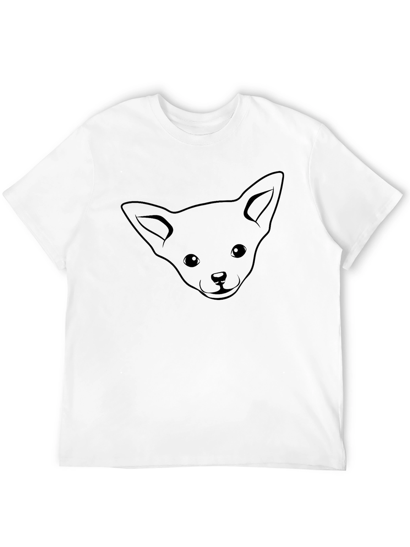 Chihuahua Graphic Tee - Black Cotton Comfort