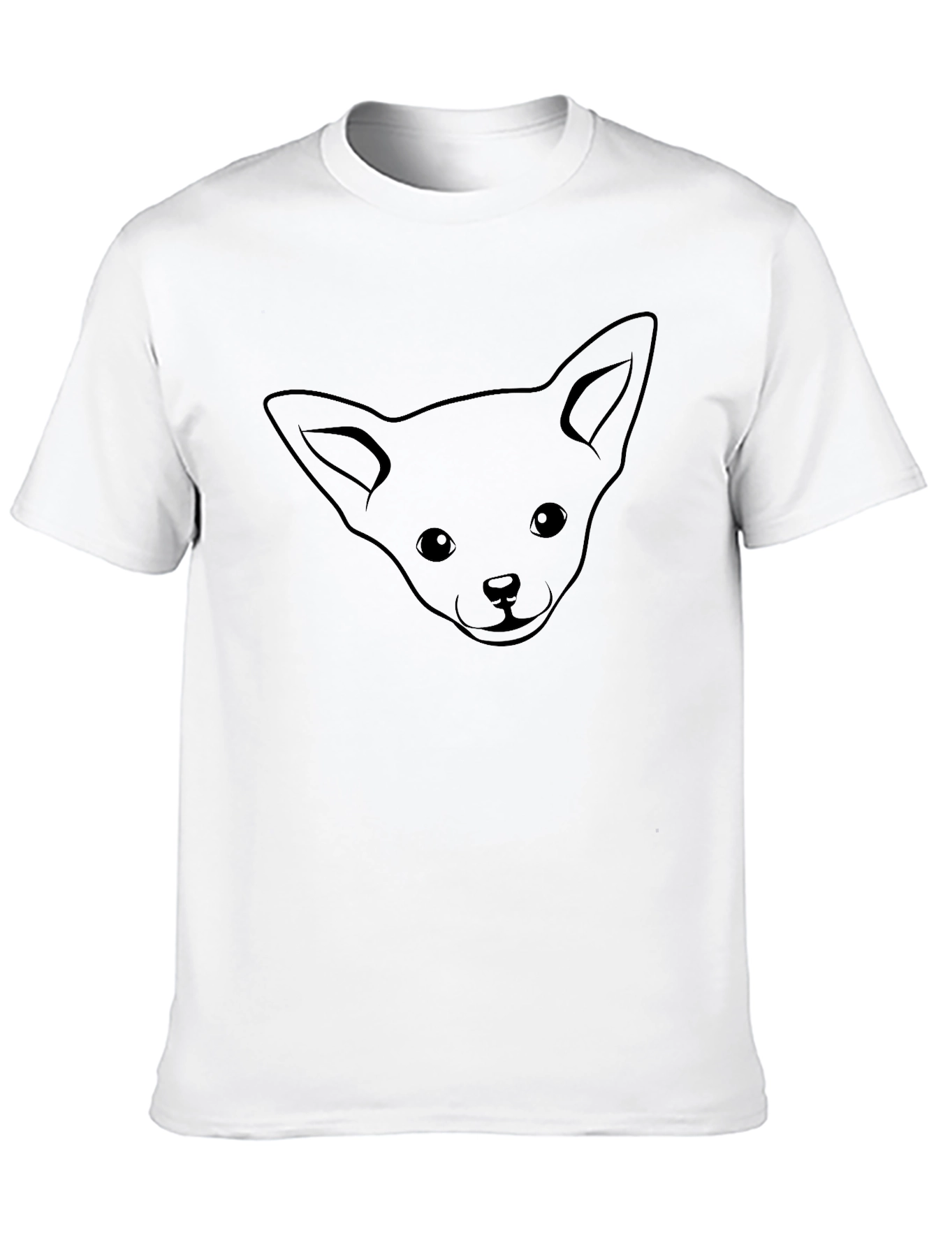 Chihuahua Graphic Tee - Black Cotton Comfort