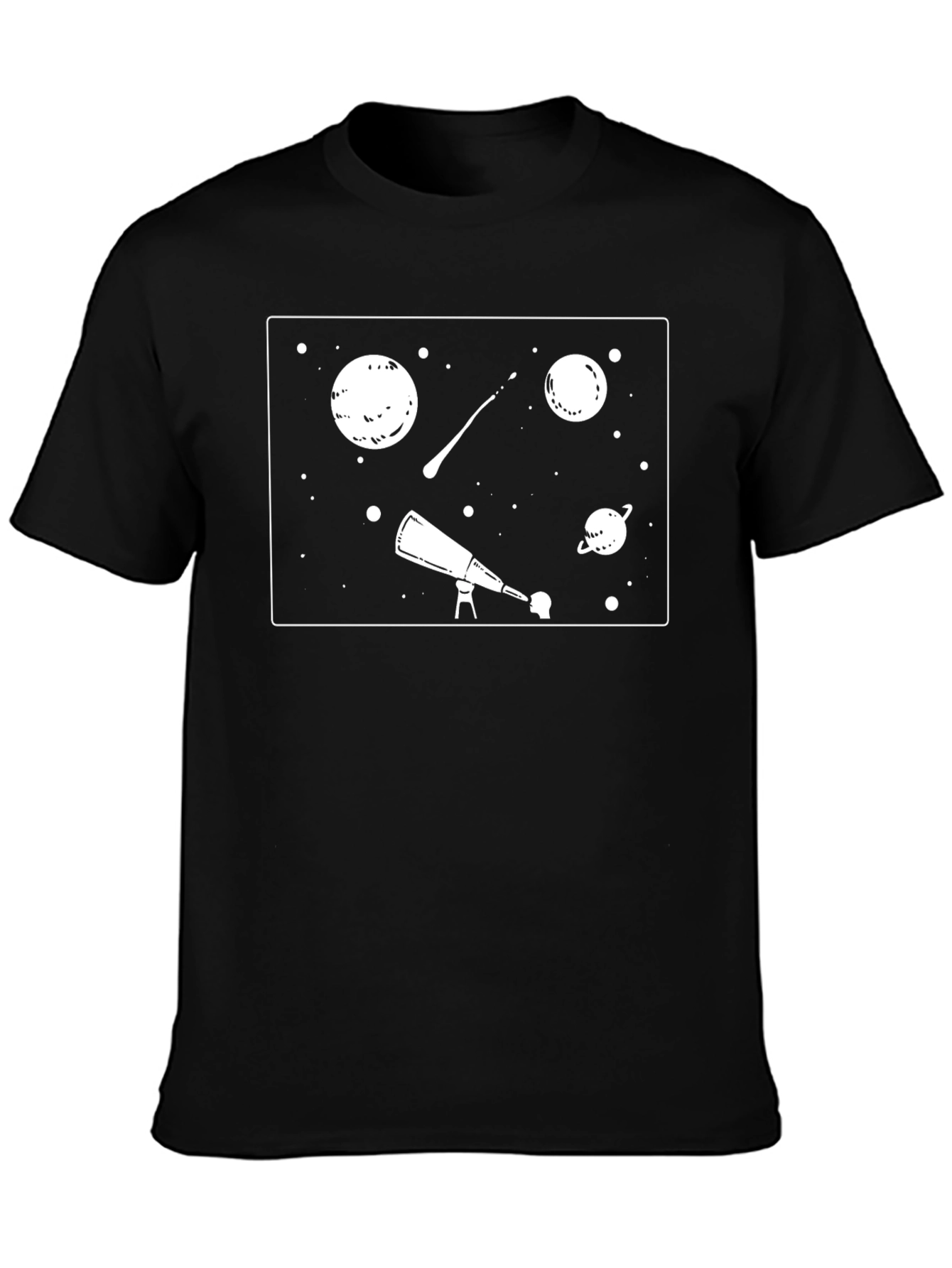 Space Explorer Black T-Shirt