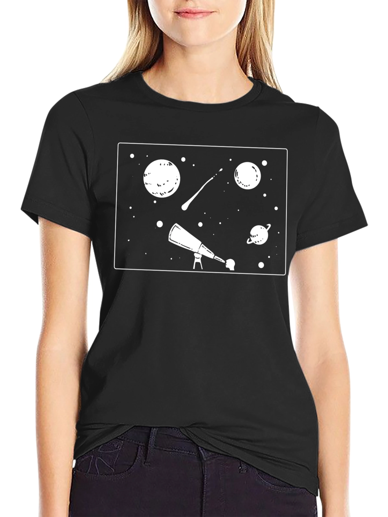 Space Explorer Black T-Shirt