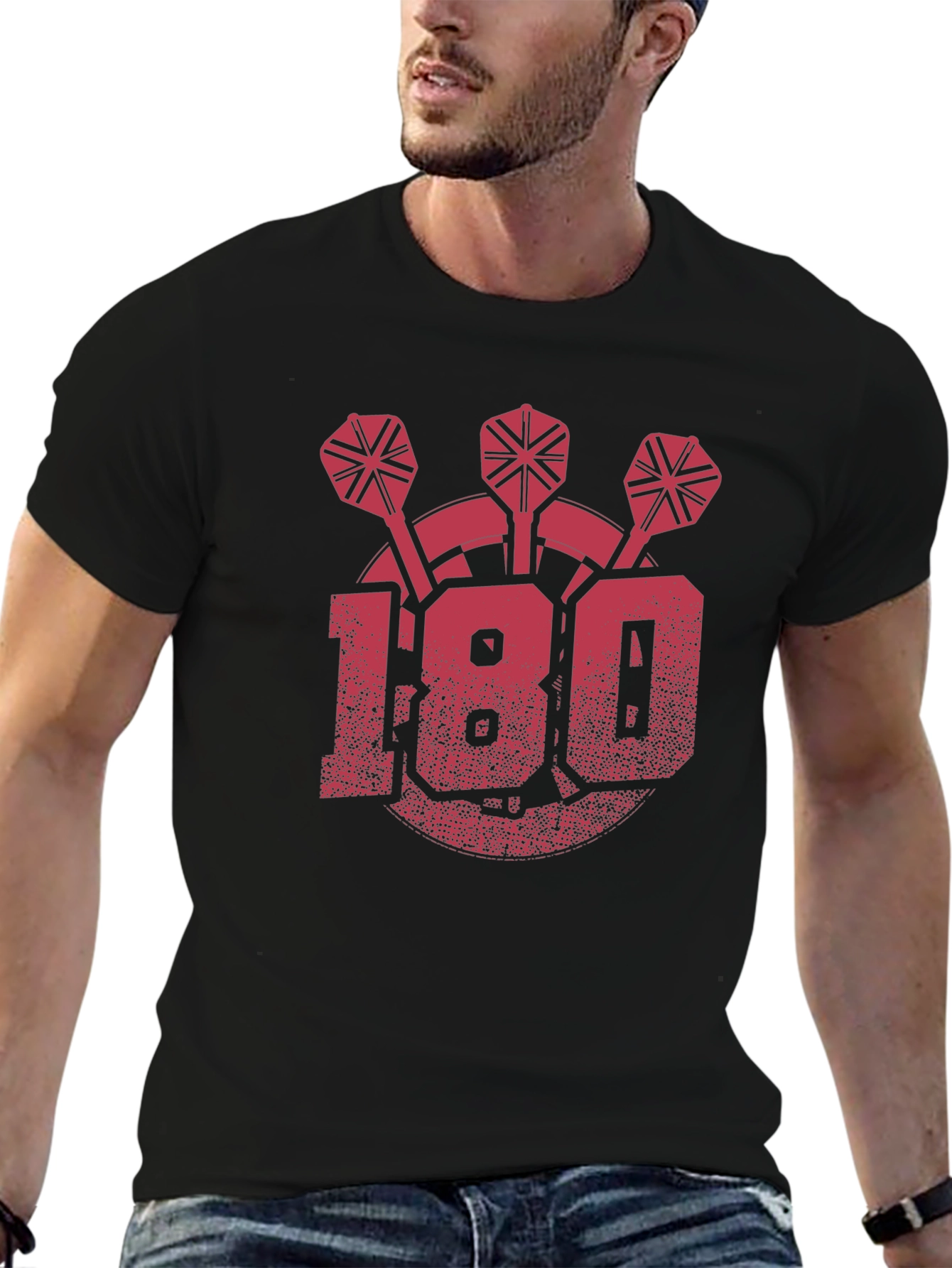 Darts 180 Graphic T-Shirt - Black