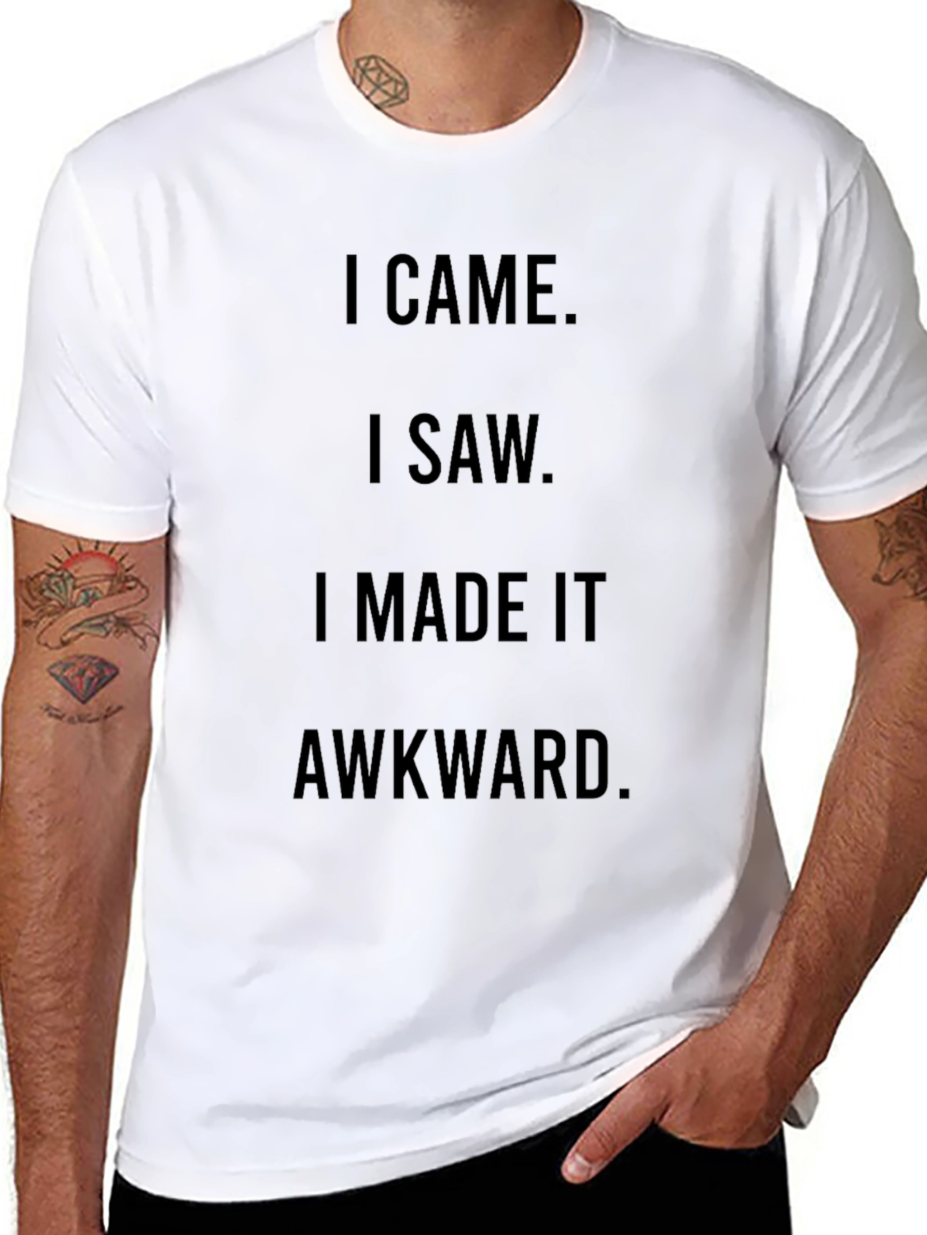 Awkward Humor Graphic Tee - Black