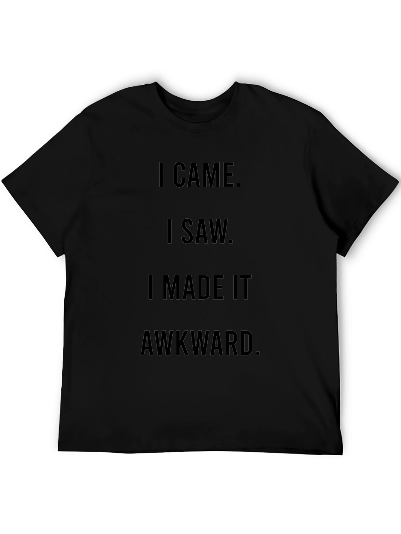 Awkward Humor Graphic Tee - Black