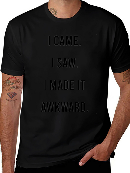 Awkward Humor Graphic Tee - Black