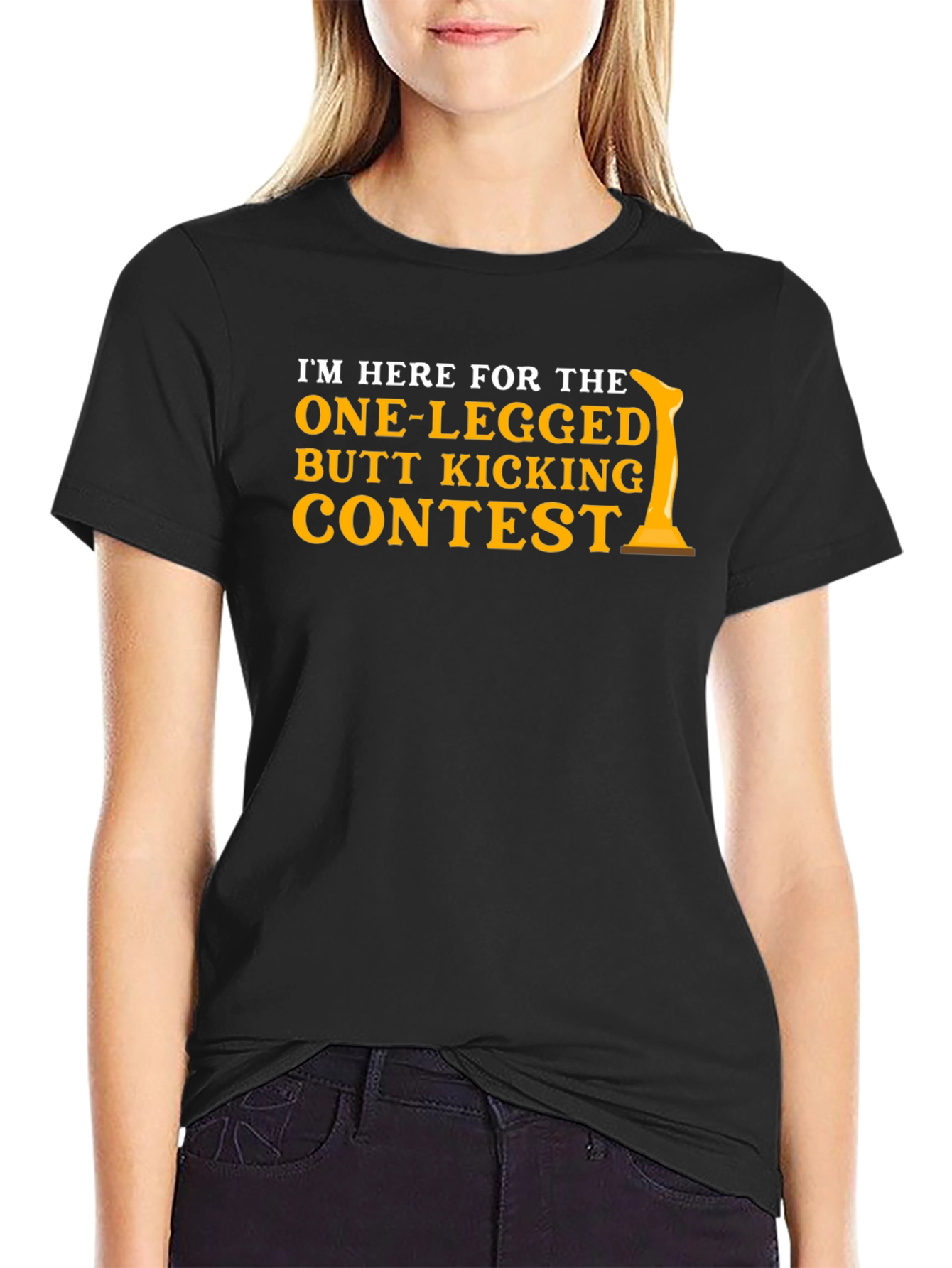 One-Legged Butt Kicking Contest T-Shirt
