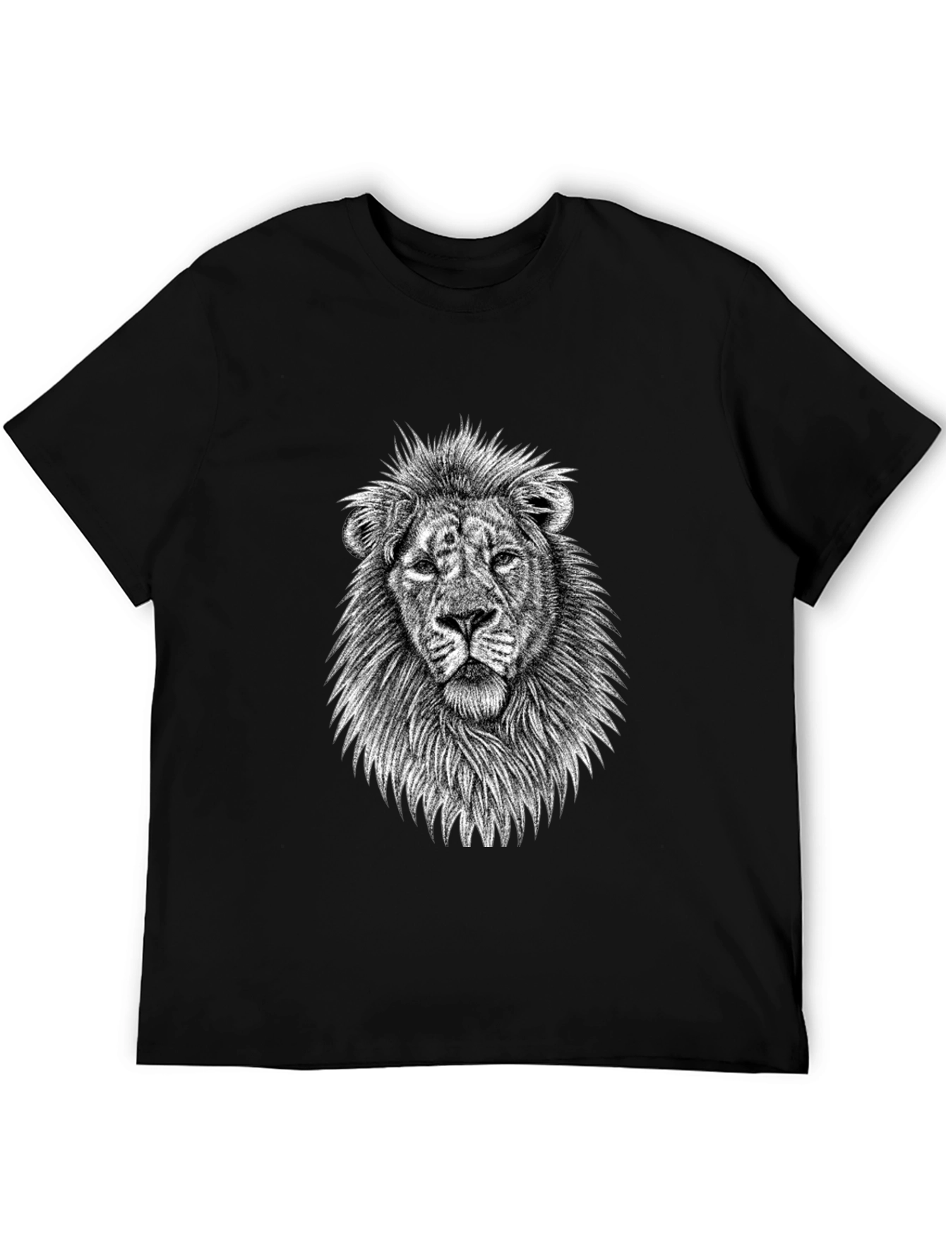 Lion Graphic Tee - Mens Black T-Shirt