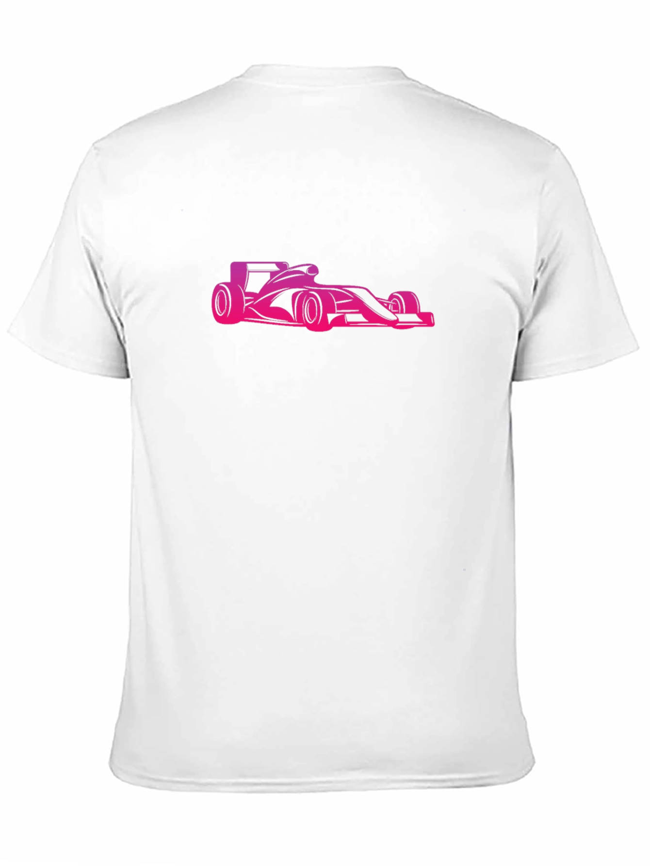 Pink Race Car Graphic Black Tee