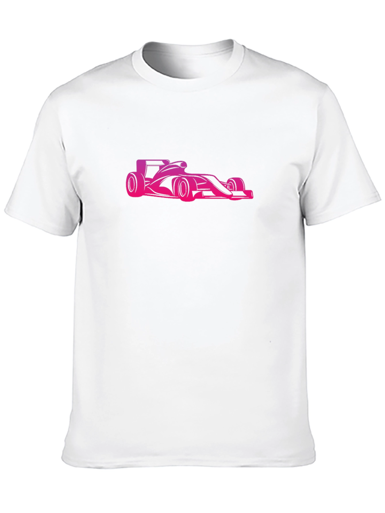Pink Race Car Graphic Black Tee