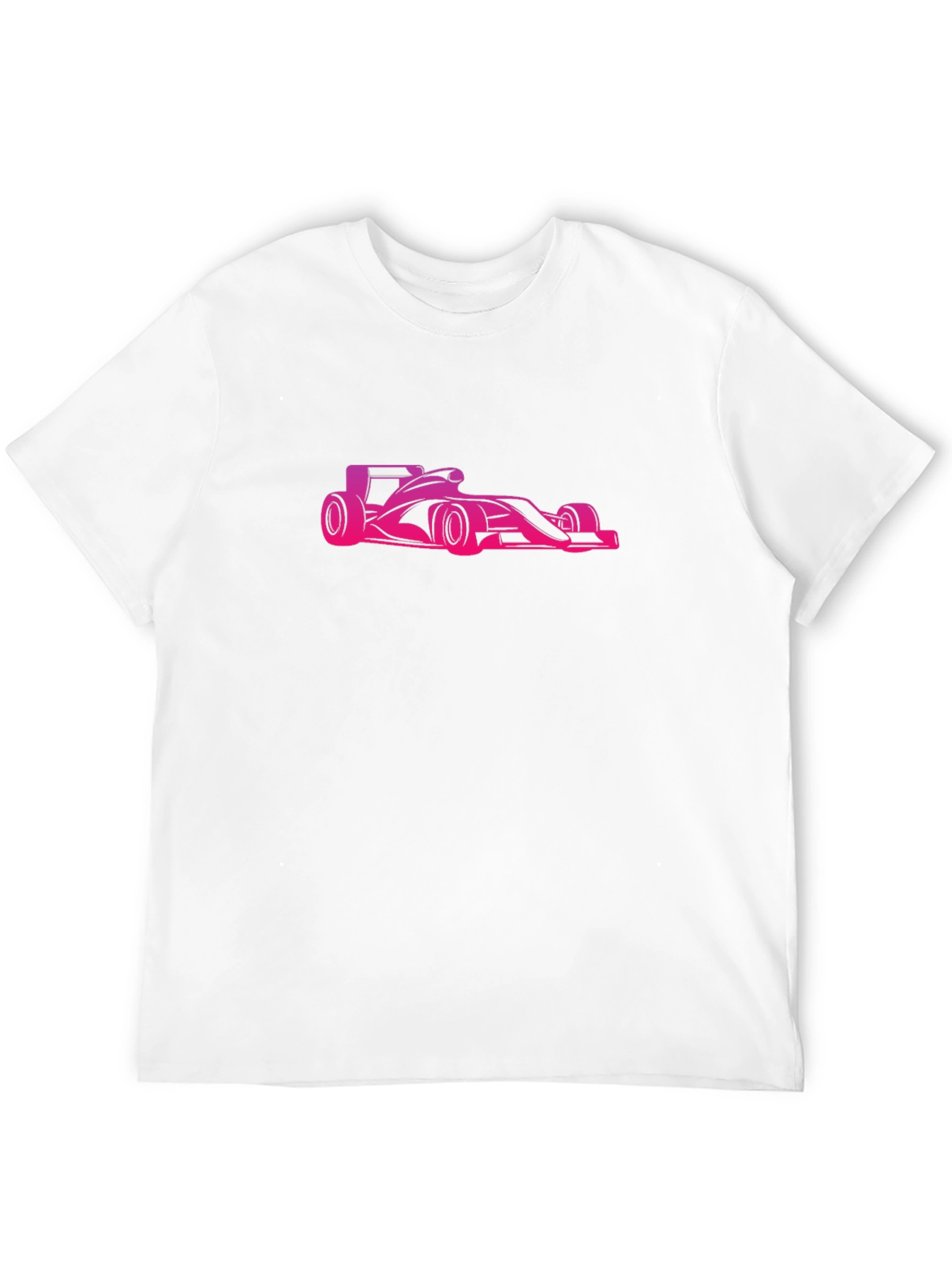 Pink Race Car Graphic Black Tee