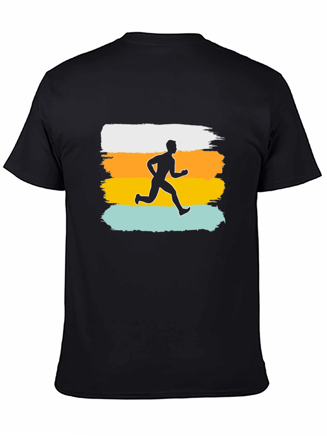 Retro Runner Graphic T-Shirt - Black