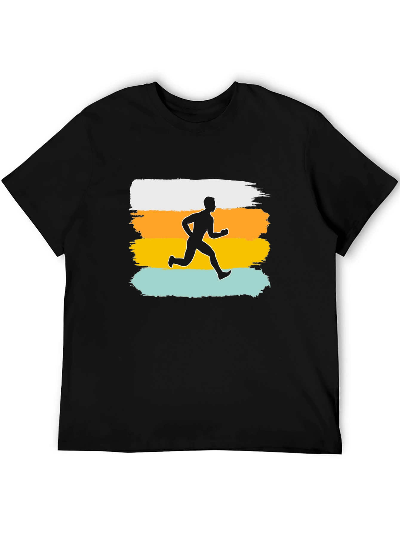 Retro Runner Graphic T-Shirt - Black
