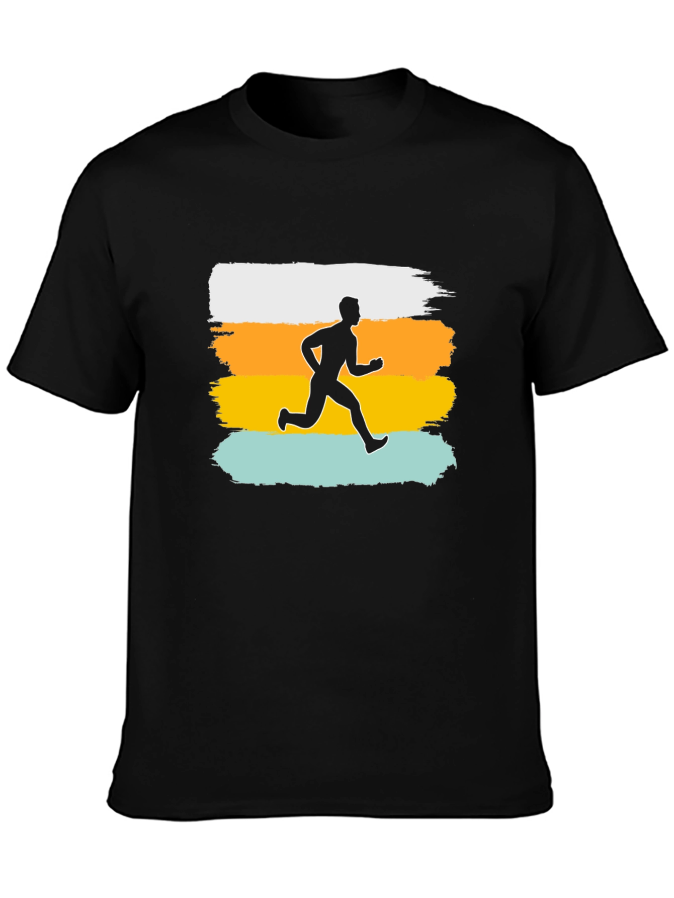 Retro Runner Graphic T-Shirt - Black