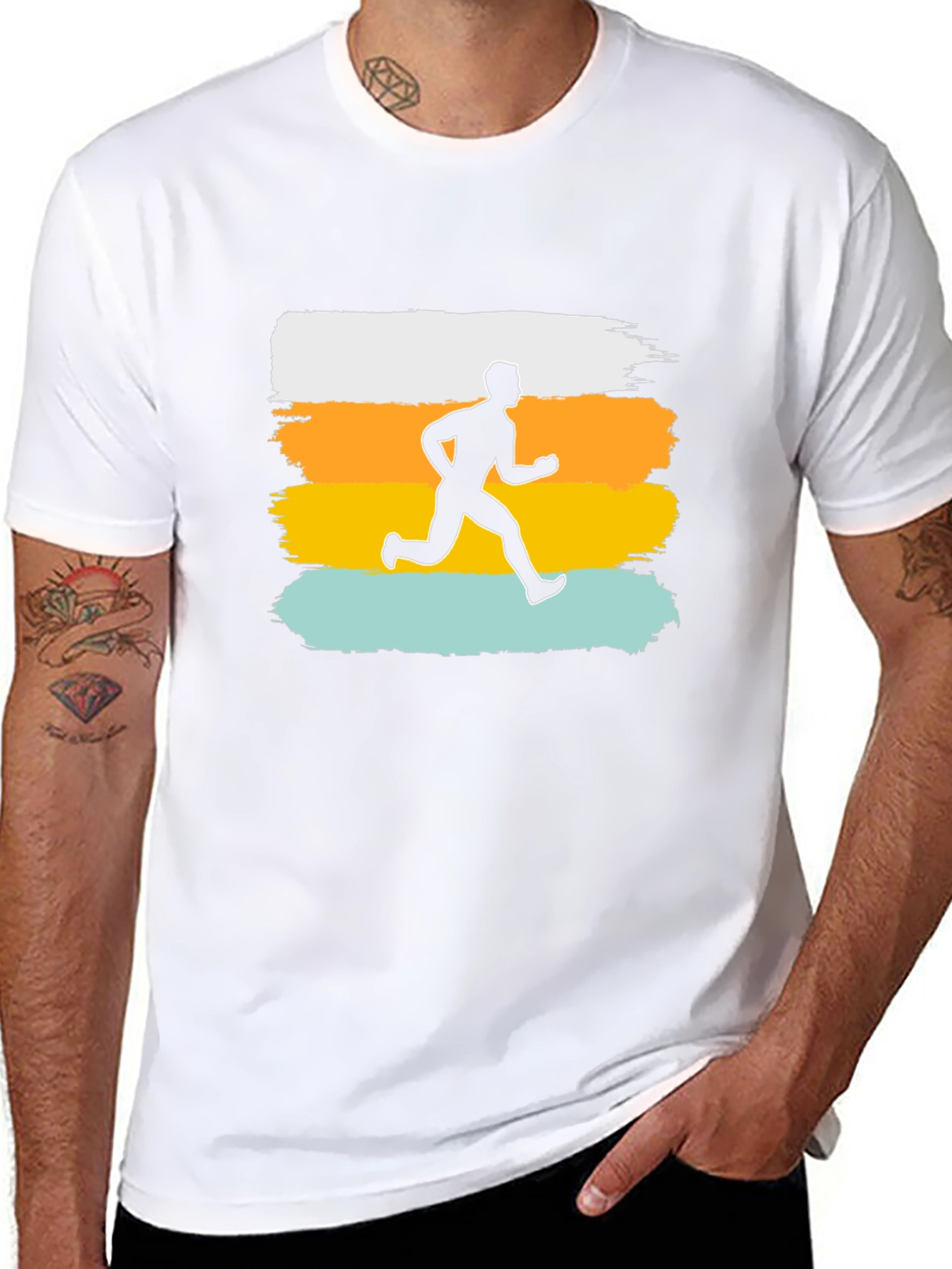 Retro Runner Graphic T-Shirt - Black