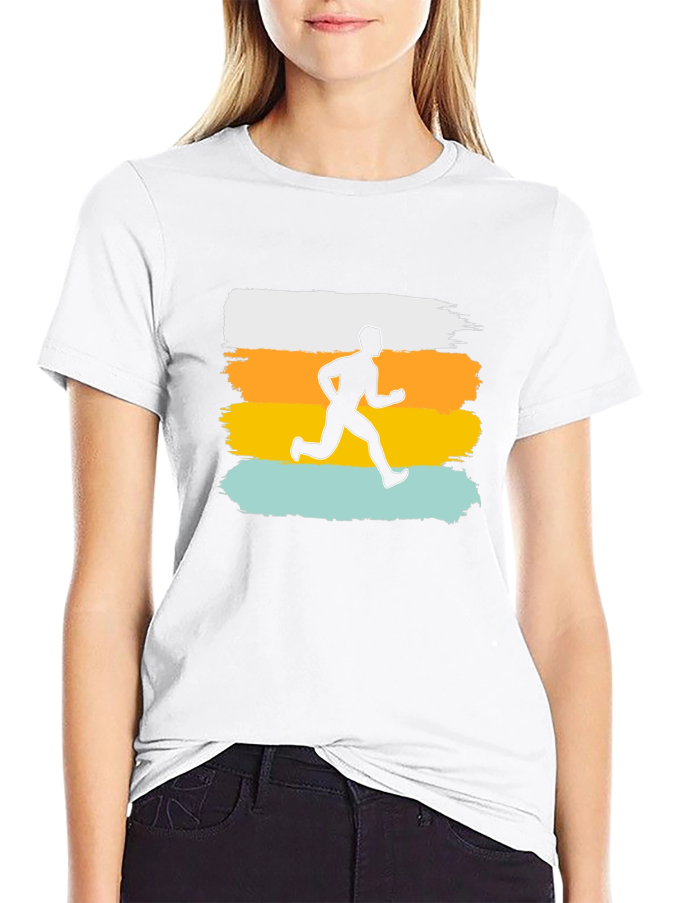 Retro Runner Graphic T-Shirt - Black