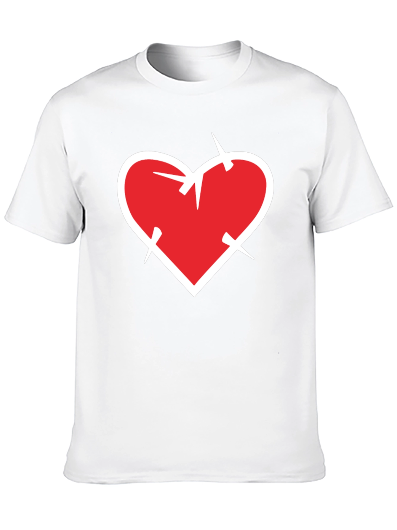 Heart with Thorns Black T-Shirt