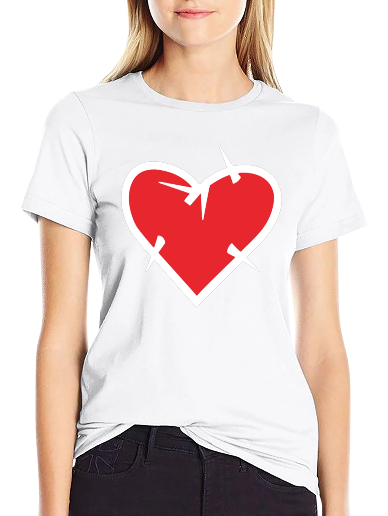 Heart with Thorns Black T-Shirt