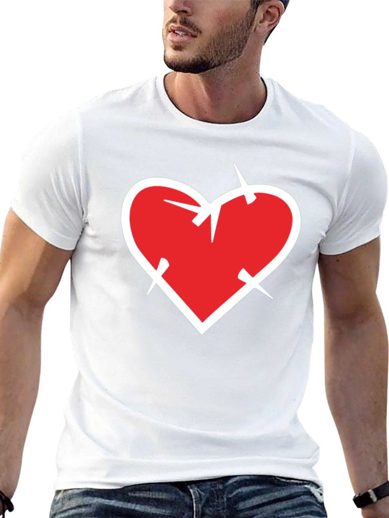 Heart with Thorns Black T-Shirt
