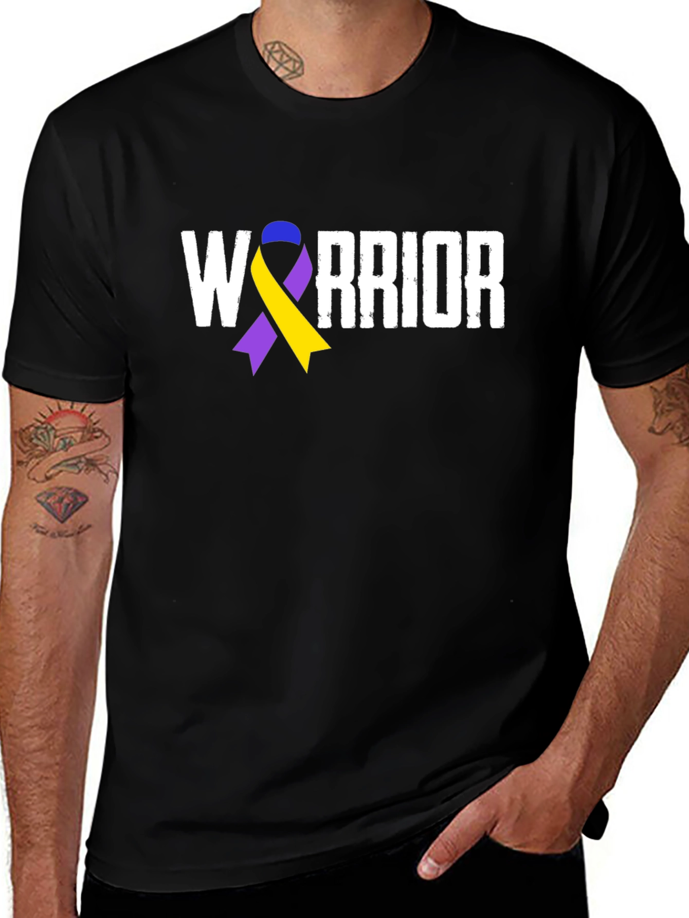 Warrior Ribbon Awareness Graphic Tee
