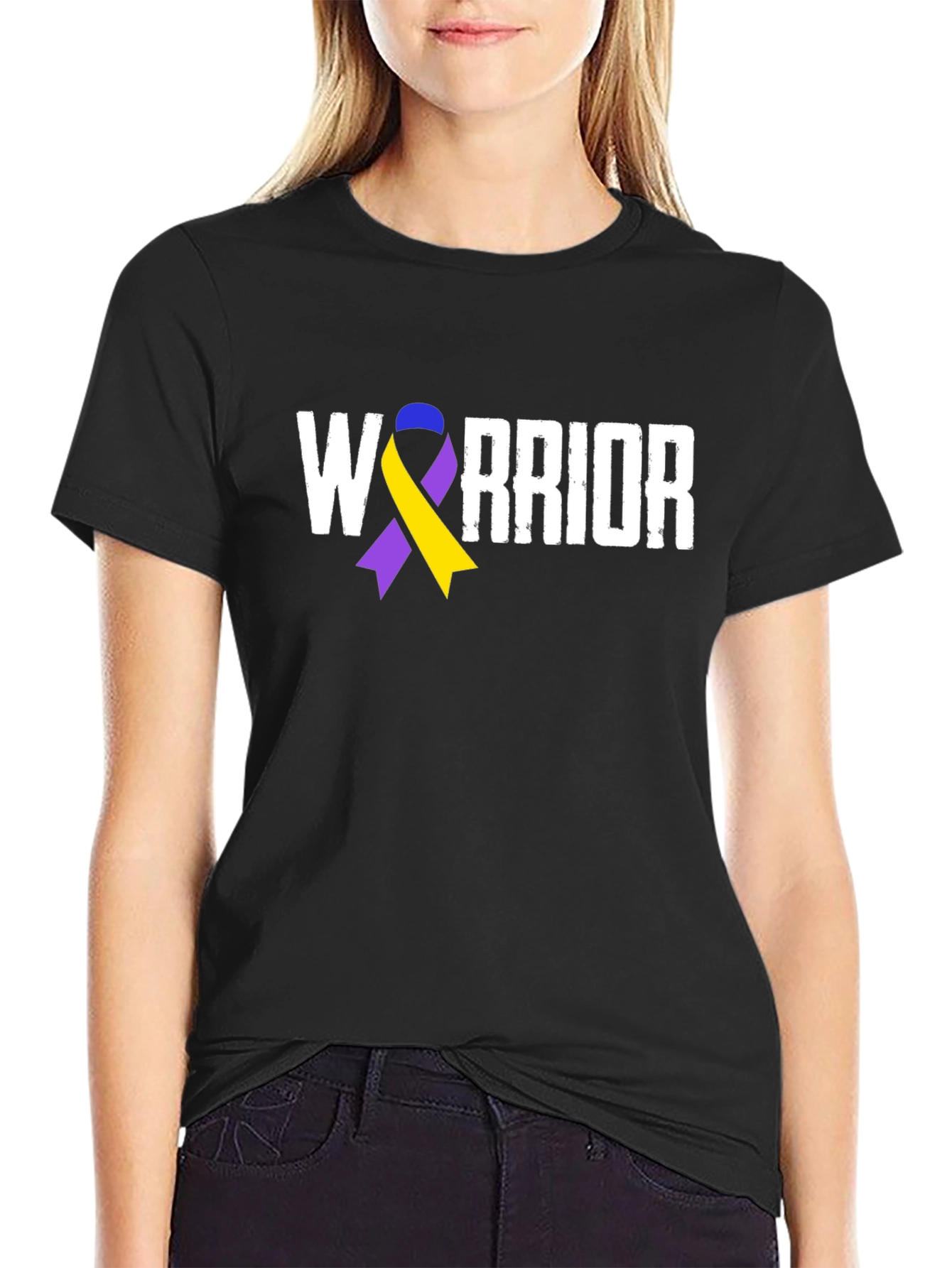 Warrior Ribbon Awareness Graphic Tee