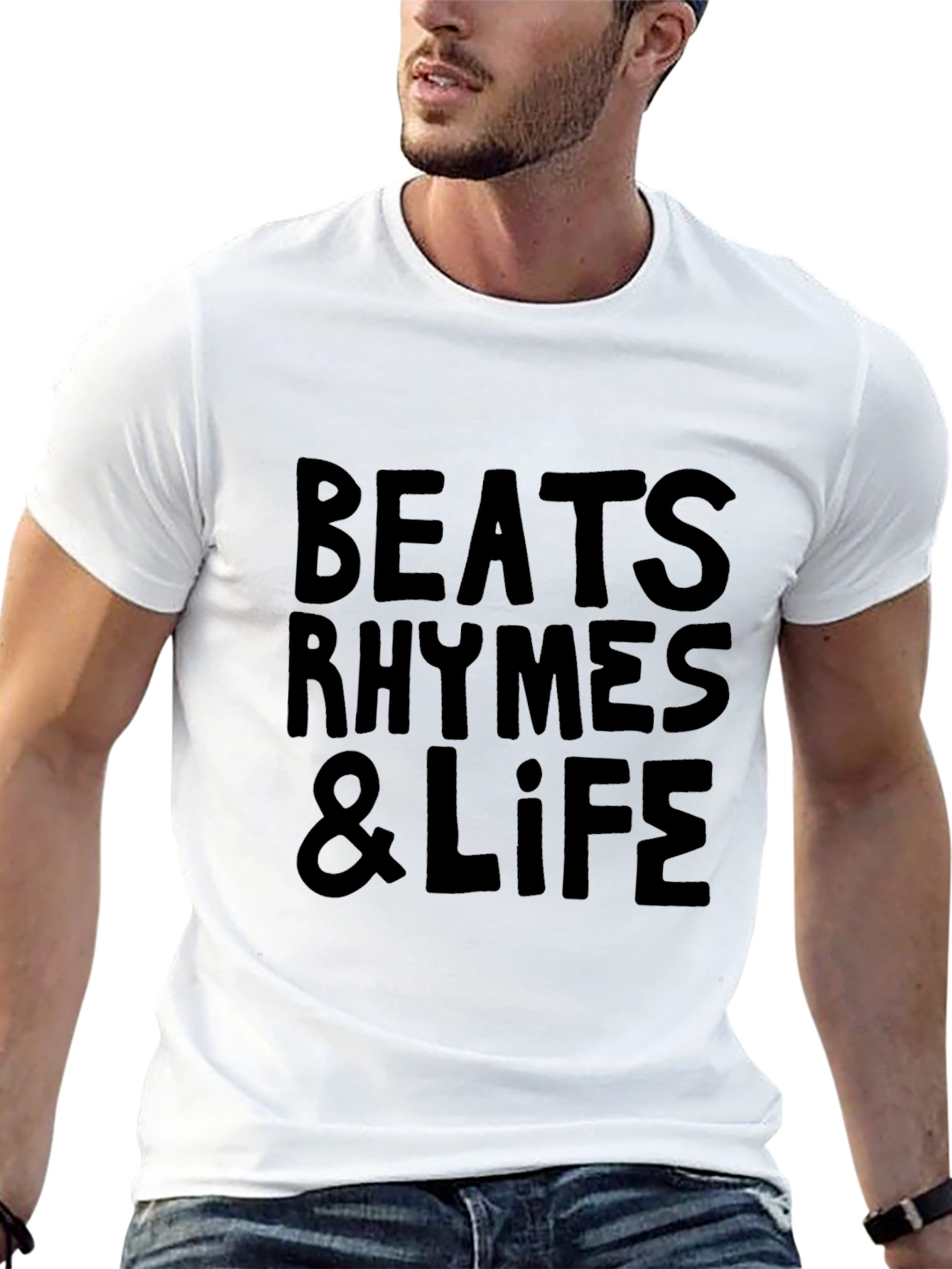 Beats Rhymes & Life Black Graphic Tee