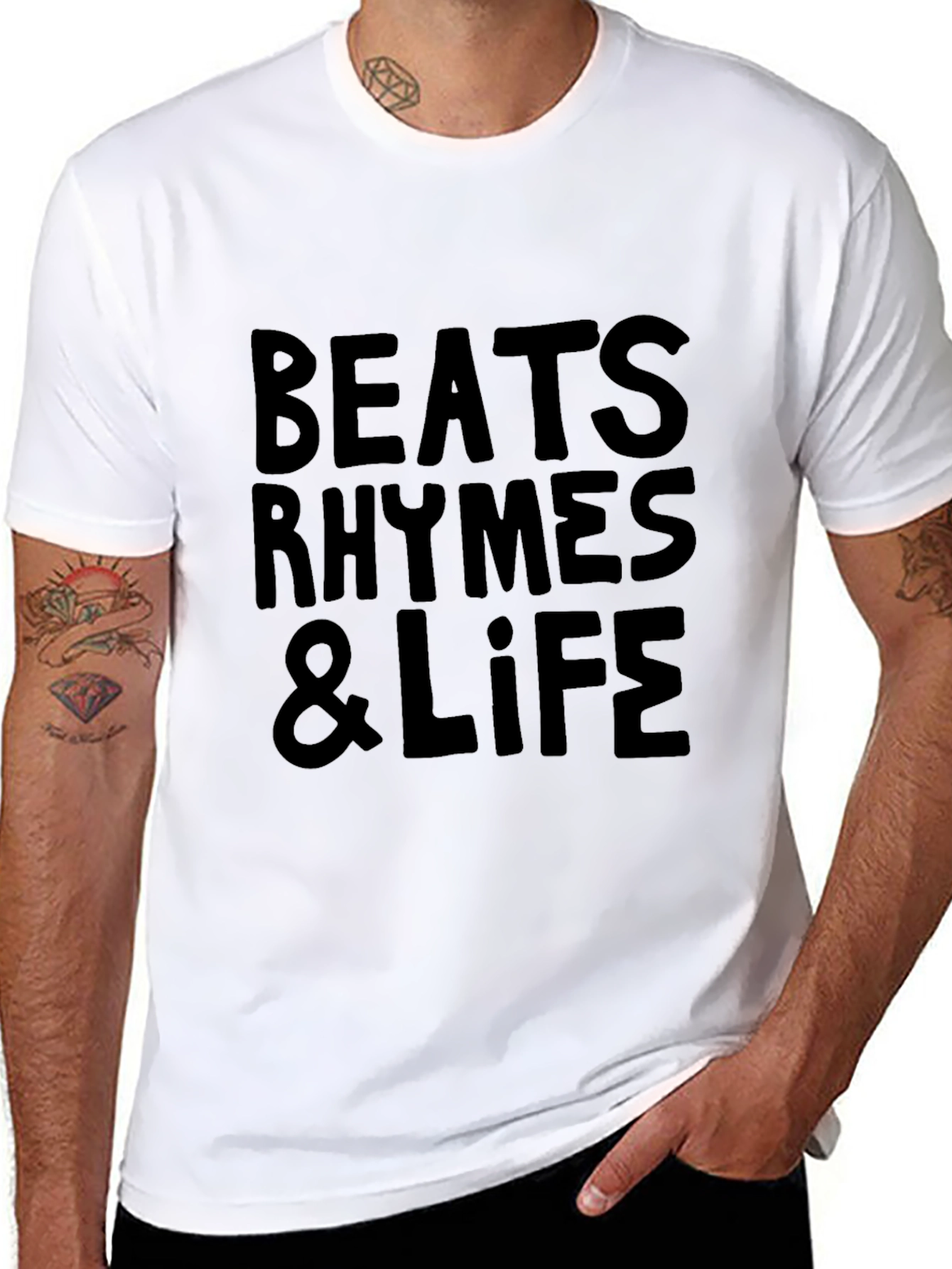 Beats Rhymes & Life Black Graphic Tee