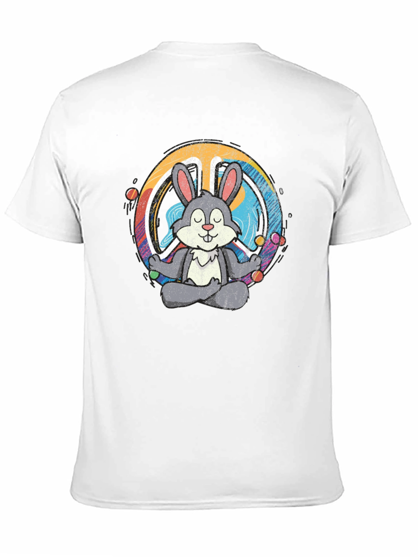 Peace Bunny T-Shirt - Meditating Hare Design