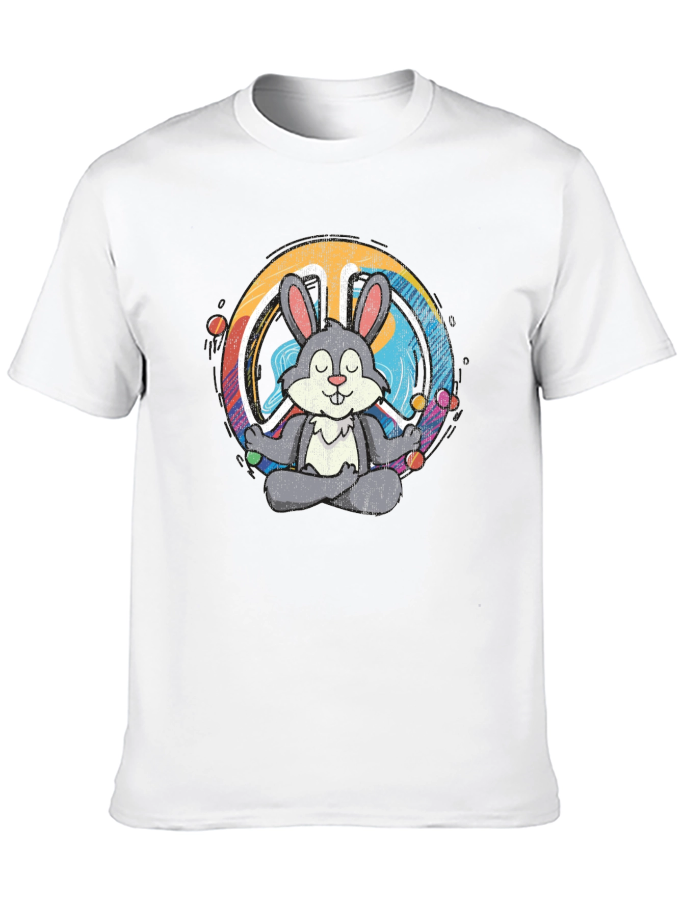 Peace Bunny T-Shirt - Meditating Hare Design